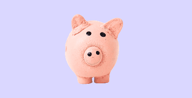 Fizens pig bank floating card